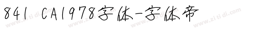 841 CA1978字体字体转换